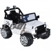 Costway 12V Kids Ride on Truck Jeep Car RC Remote Control w/ LED Lights Music MP3 White   
